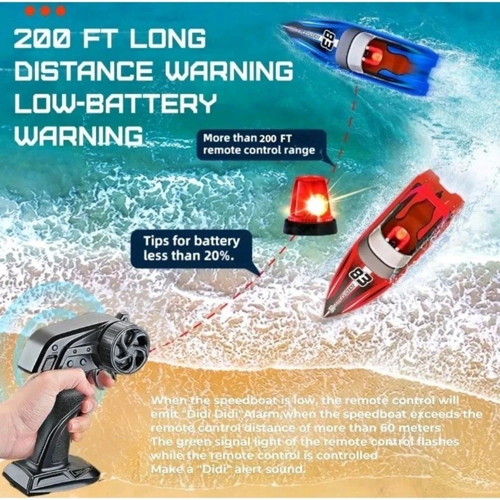 BEZGAR 2 RC Boat, 10 inch Remote Control Boat for‎ Kids and Adults